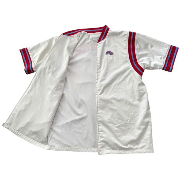 VTG Nike Air Revolution short sleeve zip long jacket white red blue XL - Picture 8 of 16